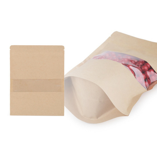 Pungi cu fermoar ziplock resigilabile, 18x25 cm - Natur (50 Bucăți) Pungi cu fermoar ziplock resigilabile, 18x25 cm - Natur (50 Bucăți)