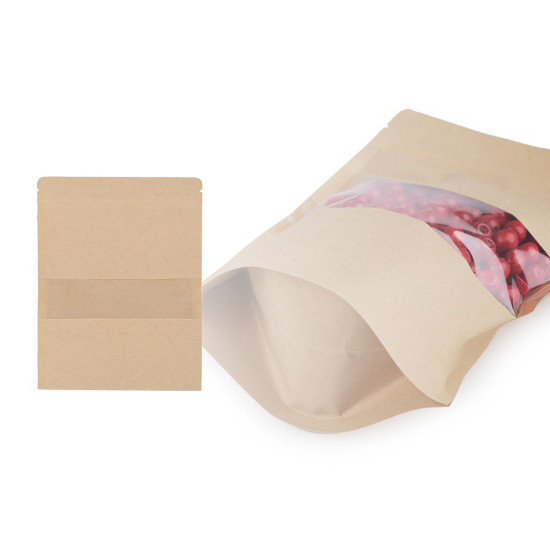 Pungi cu fermoar ziplock resigilabile, 14x20 cm - Natural mediu (10 Bucăți) Pungi cu fermoar ziplock resigilabile, 14x20 cm - Natural mediu (10 Bucăți)