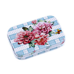 Cutie metalică cu capac - Albastru deschis (1 Bucată)