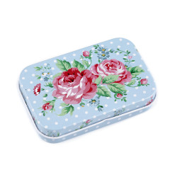 Cutie metalică cu capac - Albastru deschis (1 Bucată)