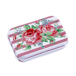 Cutie metalică cu capac - Roz (1 Bucată)