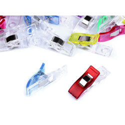 Clipsuri fixare materiale textile, 10x37 mm - Mix aleatoriu de variante (200 Bucăți)