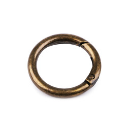Inel carabină, ø25 mm - Alamă antică (1 Bucată)