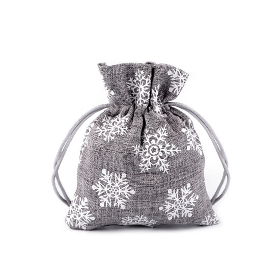 Săculeț cadouri, imitație iută, 10x13 cm - Gri-alb (2 Bucăți) Săculeț cadouri, imitație iută, 10x13 cm - Gri-alb (2 Bucăți)