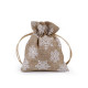 Săculeț cadouri, imitație iută, 10x13 cm - Gri-alb (2 Bucăți) Săculeț cadouri, imitație iută, 10x13 cm - Gri-alb (2 Bucăți)