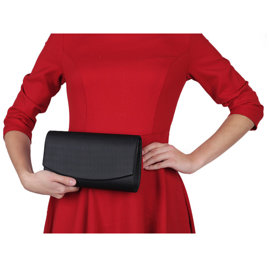 Poșetă plic cu lurex - Negru (1 Bucată) Poșetă plic cu lurex - Negru (1 Bucată)