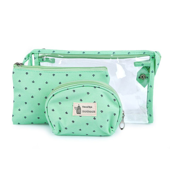 Borsetă cosmetice, 3 buc / set - Verde mentă (4 Seturi) Borsetă cosmetice, 3 buc / set - Verde mentă (4 Seturi)
