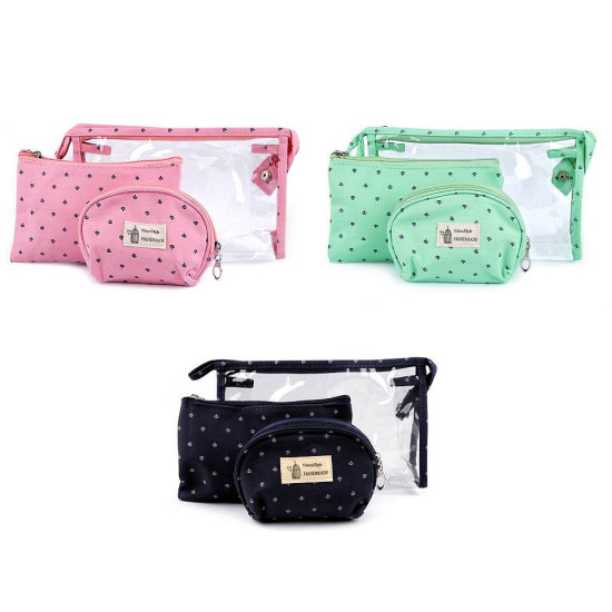 Borsetă cosmetice, 3 buc / set - Verde mentă (4 Seturi) Borsetă cosmetice, 3 buc / set - Verde mentă (4 Seturi)