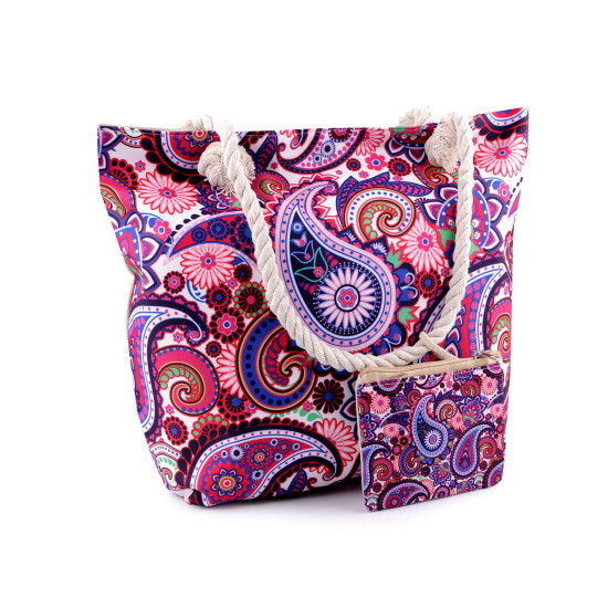 Geantă plajă mandala, paisley, 39x50 cm - Roșu coral (3 Bucăți) Geantă plajă mandala, paisley, 39x50 cm - Roșu coral (3 Bucăți)