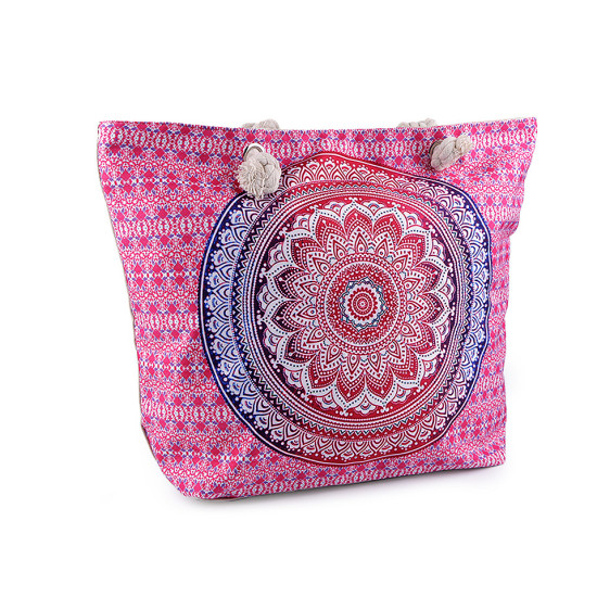Geantă plajă mandala, paisley, 39x50 cm - Roșu coral (3 Bucăți) Geantă plajă mandala, paisley, 39x50 cm - Roșu coral (3 Bucăți)