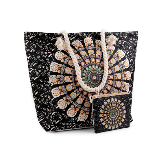 Geantă plajă mandala, paisley, 39x50 cm - Roșu coral (3 Bucăți) Geantă plajă mandala, paisley, 39x50 cm - Roșu coral (3 Bucăți)