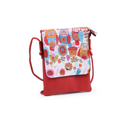 Gentuță crossbody, diverse motive, 15,5x21 cm - Roșu (1 Bucată)