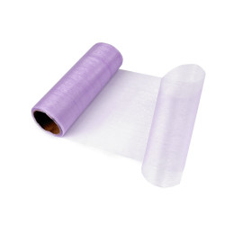 Organza, lățime 14,5 cm - Mov liliachiu (72 Metri)