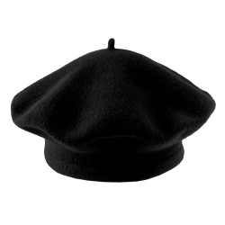 Beretă damă tonak 100% lână - Negru (1 Bucată)