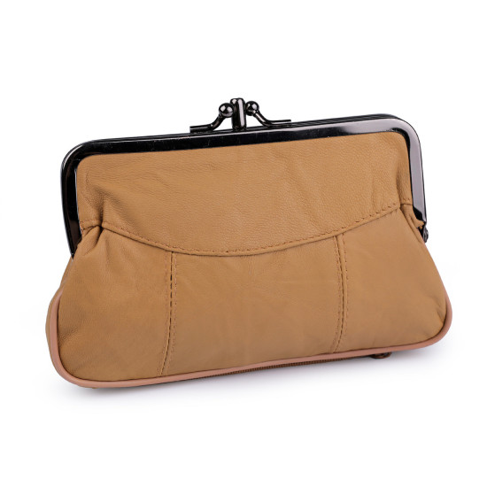 Portofel damă, piele naturală, 10x17 cm - Negru (1 Bucată) Portofel damă, piele naturală, 10x17 cm - Negru (1 Bucată)