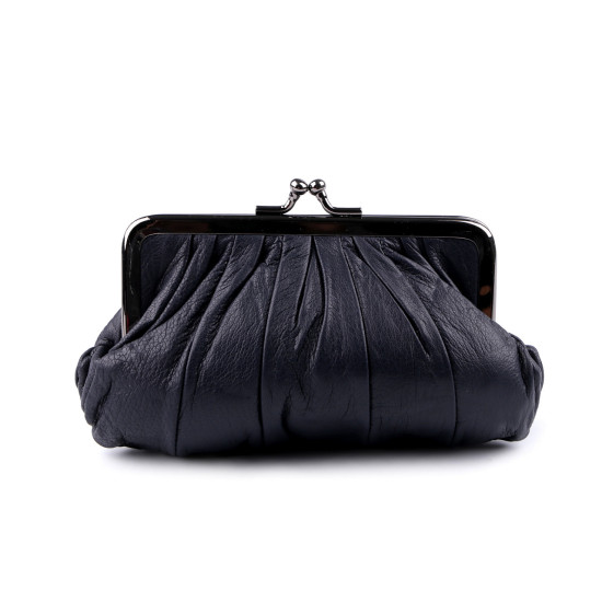 Portofel damă, piele naturală, 10x17 cm - Negru (1 Bucată) Portofel damă, piele naturală, 10x17 cm - Negru (1 Bucată)