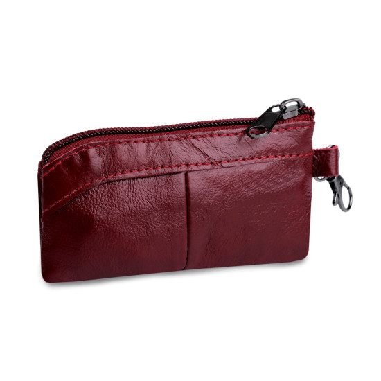 Portofel / portchei, piele naturală, 7x13 cm - Bordo (1 Bucată) Portofel / portchei, piele naturală, 7x13 cm - Bordo (1 Bucată)