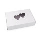 Cutie carton cu fereastră - inimă - Alb (1 Bucată) Cutie carton cu fereastră - inimă - Alb (1 Bucată)