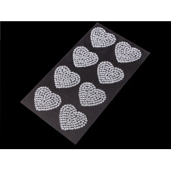 Decorațiuni autoadezive , fulgi de nea, inimioare, stele - Cristal (1 Card)