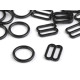 Inele și reglori sutien, lățime 12 mm - Negru (600 Bucăți)