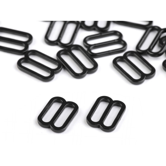 Inele și reglori sutien, lățime 12 mm - Negru (600 Bucăți)