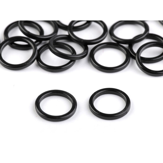 Inele și reglori sutien, lățime 12 mm - Negru (600 Bucăți)