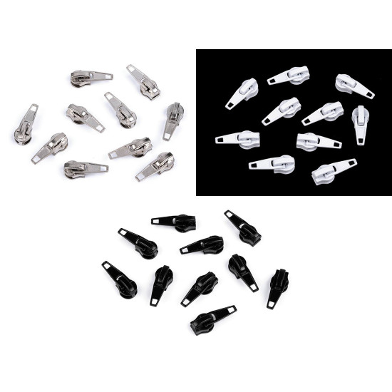 Cursor fermoar spiralat no 5 - Nichel (500 Bucăți) Cursor fermoar spiralat no 5 - Nichel (500 Bucăți)