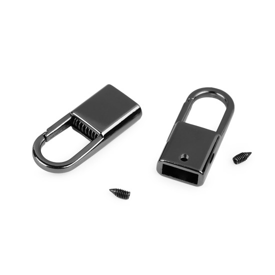Capăt șnur carabină, lățime 9 mm - Nichel negru (10 Bucăți) Capăt șnur carabină, lățime 9 mm - Nichel negru (10 Bucăți)