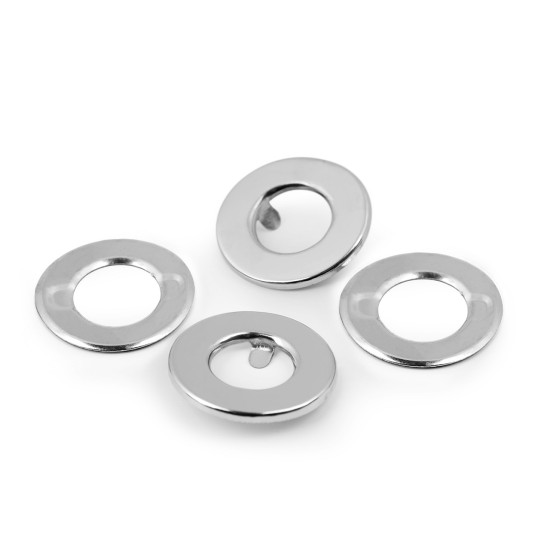 Ocheți metalici, ø12 mm - Nichel (10 Perechi) Ocheți metalici, ø12 mm - Nichel (10 Perechi)