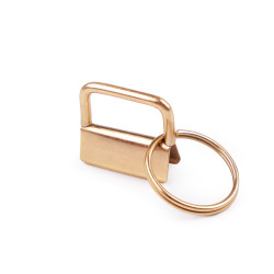 Terminație metalică cu ine de, 25 mm - Auriu rose (100 Bucăți)