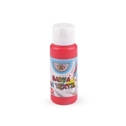 Vopsea textile, 60 ml - Roșu (1 Bucată)