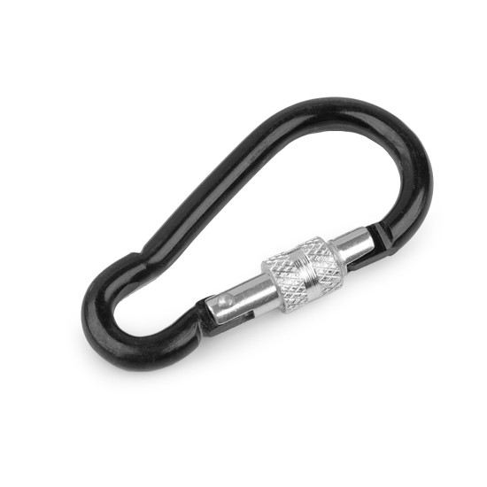 Carabina metalica cu prindere de siguranță - Nichel (50 Bucăți) Carabina metalica cu prindere de siguranță - Nichel (50 Bucăți)