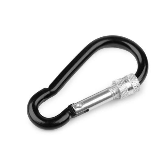 Carabina metalica cu prindere de siguranță - Nichel (50 Bucăți) Carabina metalica cu prindere de siguranță - Nichel (50 Bucăți)