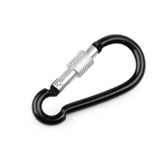 Carabina metalica cu prindere de siguranță - Lac negru (10 Bucăți) Carabina metalica cu prindere de siguranță - Lac negru (10 Bucăți)