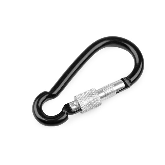 Carabina metalica cu prindere de siguranță - Lac negru (10 Bucăți) Carabina metalica cu prindere de siguranță - Lac negru (10 Bucăți)