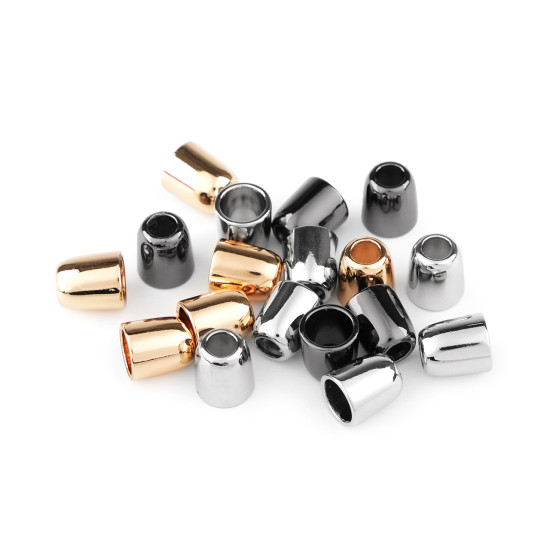 Ornament metalic / capăt șnur, ø5 mm - Auriu rose (10 Bucăți) Ornament metalic / capăt șnur, ø5 mm - Auriu rose (10 Bucăți)