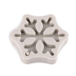 Formă de fulgi de zăpadă din silicon, motive de crăciun - Gri neutral (1 Bucată)