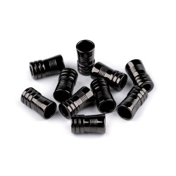 Terminație  snur ø5 mm / ornament metalic - Nichel negru (100 Bucăți)