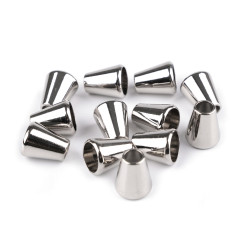 Terminație  pentru șnur ø5,5 mm / ornament metalic - Nichel (100 Bucăți)