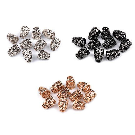 Terminație șnur ø4,5 mm / ornament metalic - Nichel negru (2 Bucăți) Terminație șnur ø4,5 mm / ornament metalic - Nichel negru (2 Bucăți)