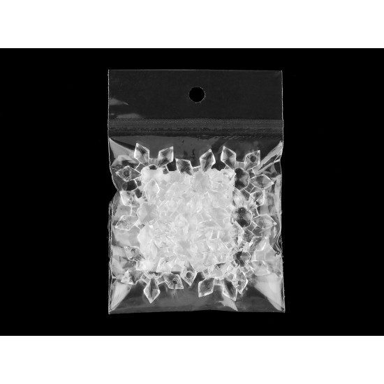 Fulgi de zapada decor ø29 mm - Transparent (300 Bucăți)