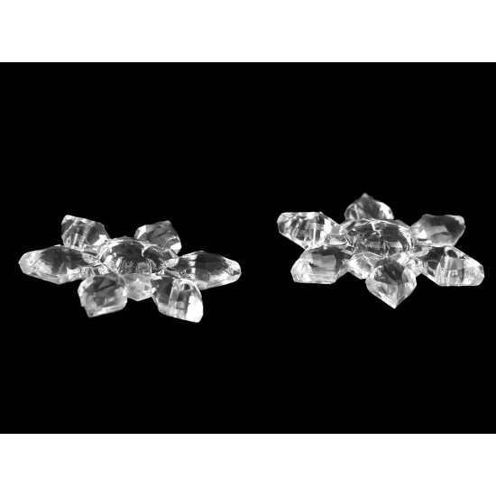 Fulgi de zapada decor ø29 mm - Transparent (300 Bucăți)