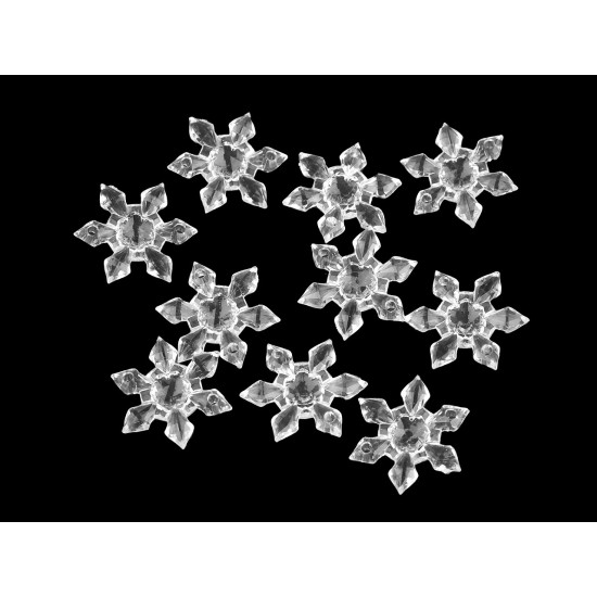 Fulgi de zapada decor ø29 mm - Transparent (300 Bucăți)
