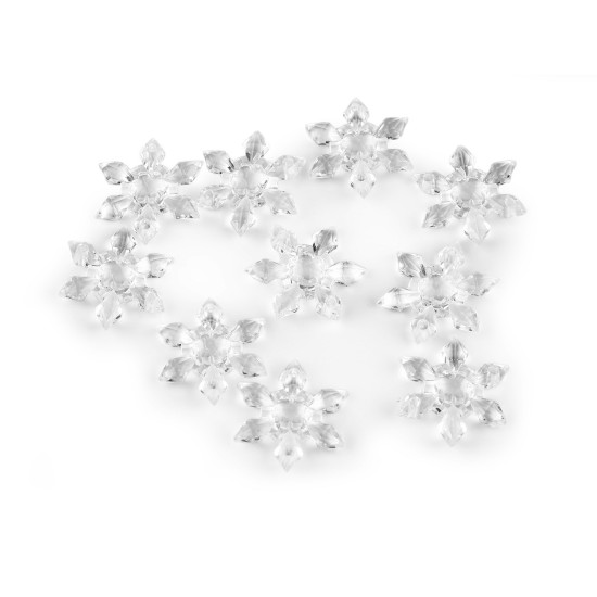 Fulgi de zapada decor ø29 mm - Transparent (300 Bucăți)