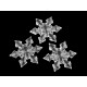 Fulgi de zapada decorativi ø65 mm - Transparent (27 Bucăți)