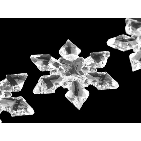 Fulgi de zapada decorativi ø65 mm - Transparent (27 Bucăți)