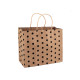 Sacoșă de hârtie cu buline 31x25 cm - Maro natural (5 Bucăți) Sacoșă de hârtie cu buline 31x25 cm - Maro natural (5 Bucăți)