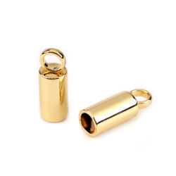 Endstück aus metall für kordel ø 7 mm - Gold klassisch (10 Stücke)