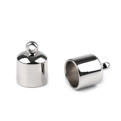 Terminatie metalica snur ø11 mm - Nichel (10 Bucăți)