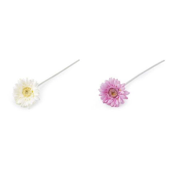 Gerbera artificială - Crem deschis (3 Bucăți)